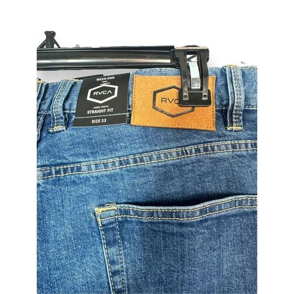 RVCA Week-end Straight Fit Size 33 NWT Medium Wash - Picture 5 of 5